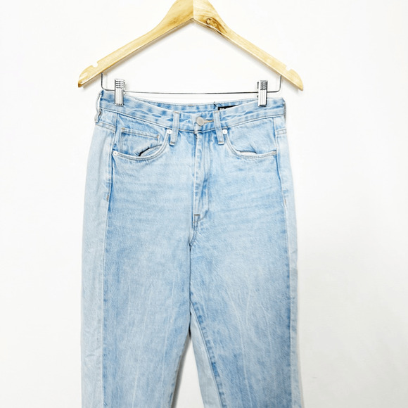 BLANKNYC THE HOWARD Mid Rise Loose Fit Fare Warning Patchwork womens size 26 - Picture 3 of 7